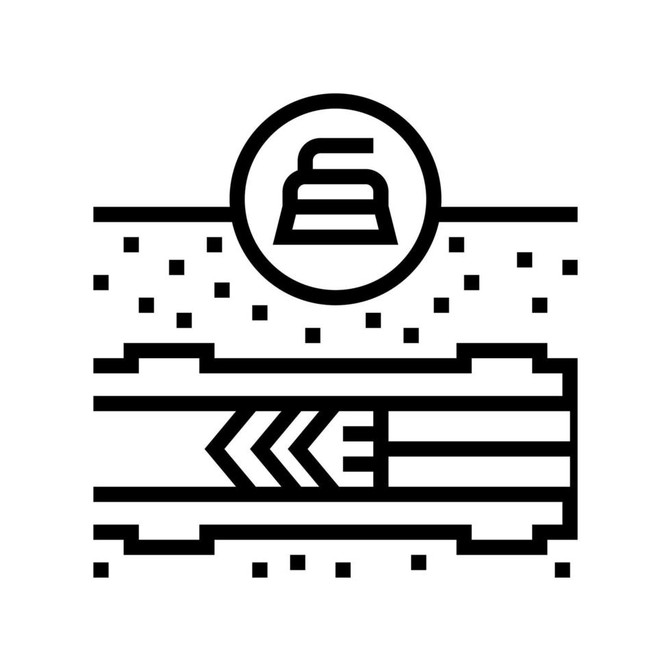 Reinigung von Rohrleitungsbautechnologie Symbol Leitung Vektor Illustration