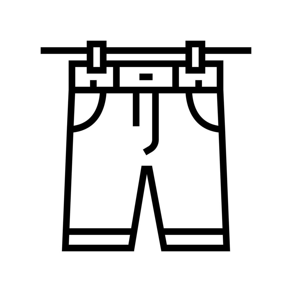 Shorts Trocknen im Freien Symbol Leitung Vektor Illustration