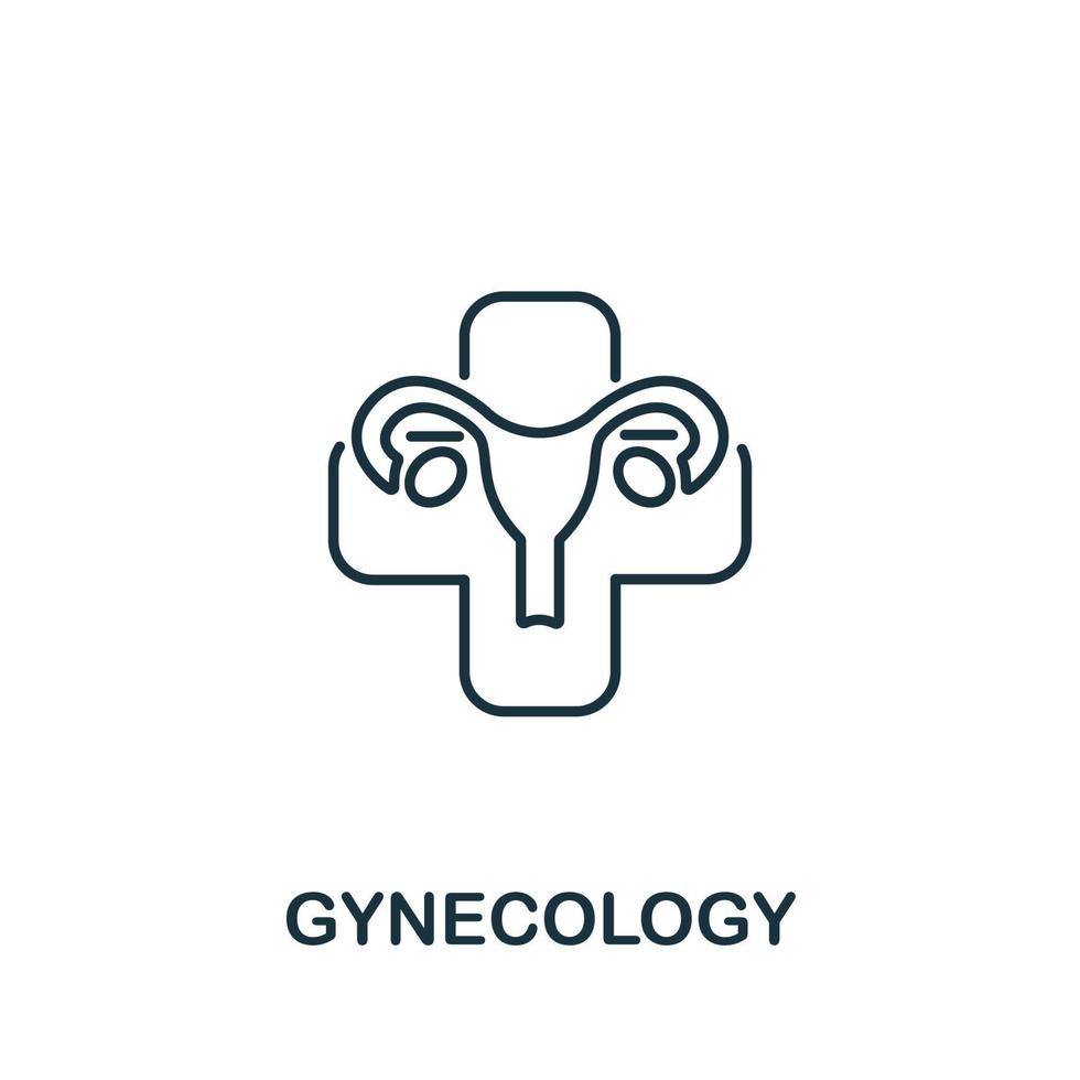 Gynäkologie-Symbol aus der medizinischen Sammlung. einfaches Linienelement Gynäkologiesymbol für Vorlagen, Webdesign und Infografiken vektor