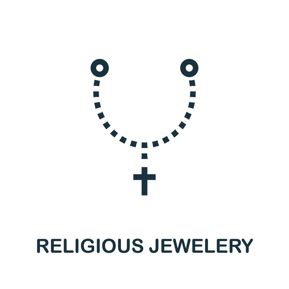 Symbol für religiösen Schmuck. einfaches element aus der schmuckkollektion. kreatives religiöses Schmucksymbol für Webdesign, Vorlagen, Infografiken und mehr vektor