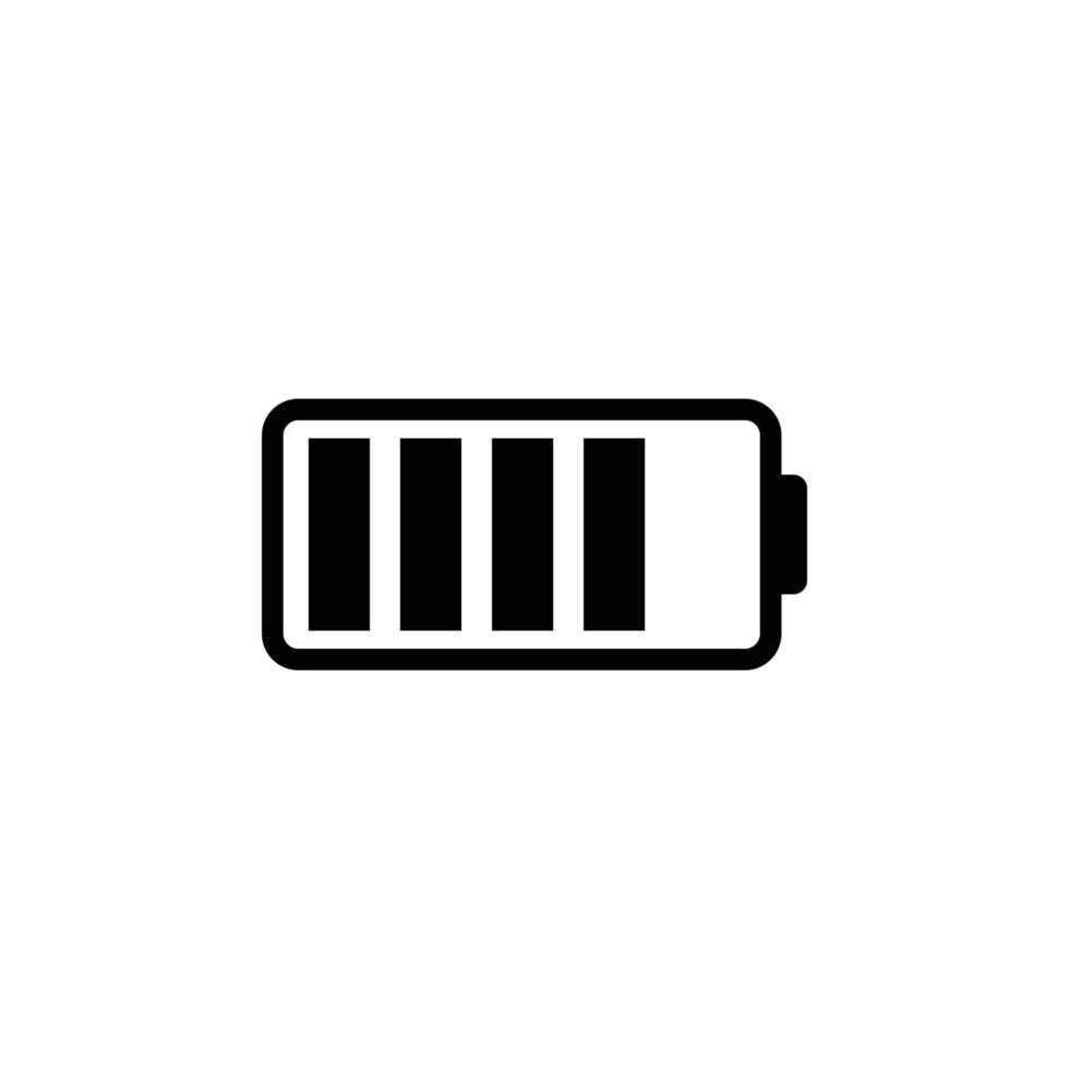 telefon batteri enkel platt ikon vektor illustration