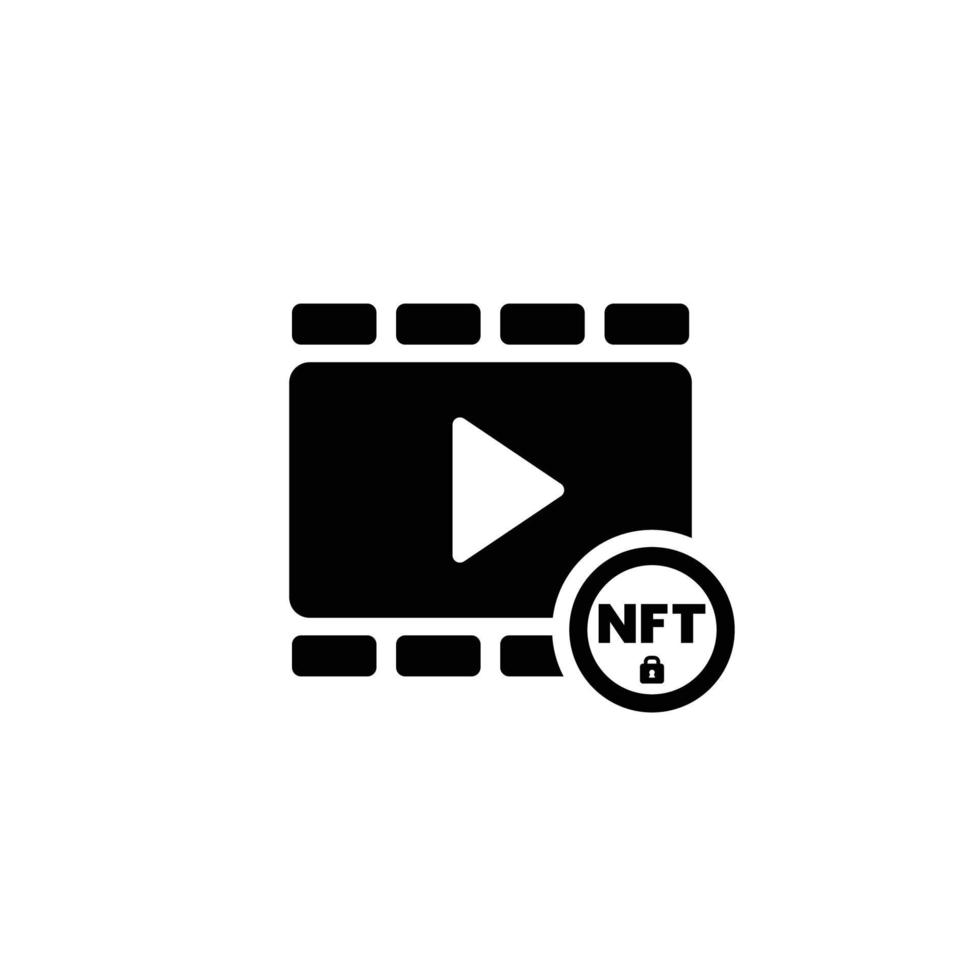 Film nft einfacher flacher Symbolvektor vektor