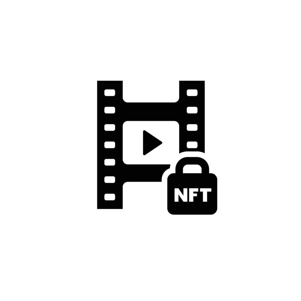 Film nft einfacher flacher Symbolvektor vektor