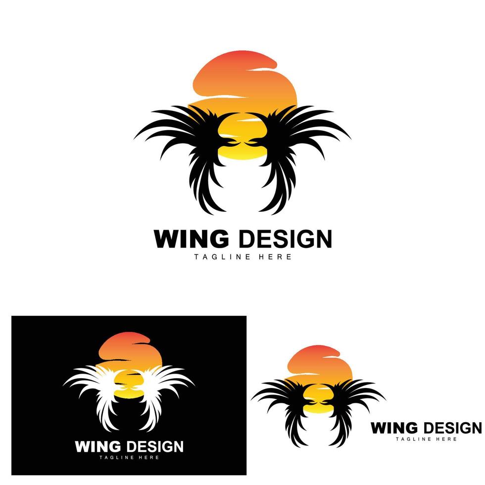 vingar logotyp, fågel Fenix logotyp, fågel vinge vektor, mall illustration, vinge varumärke design vektor