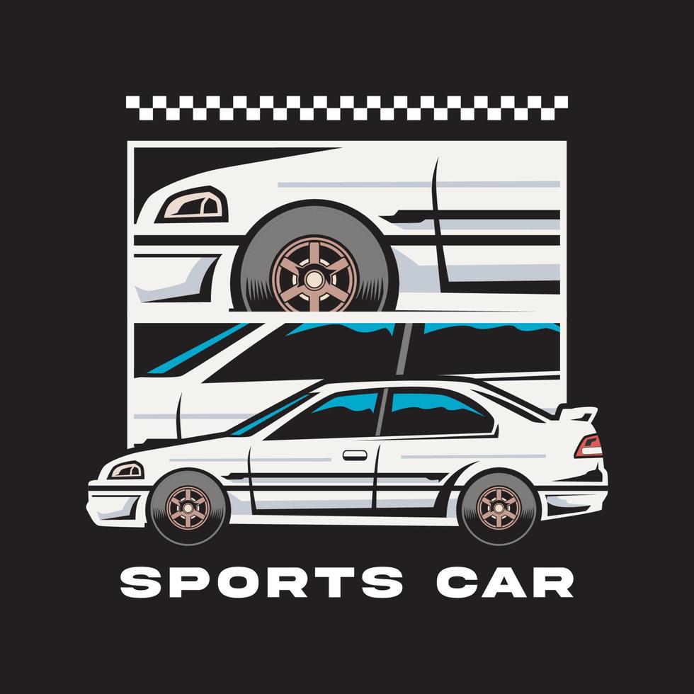 Sportwagen-Vektor-Logo-Design. Super-Auto-Logo. vektor