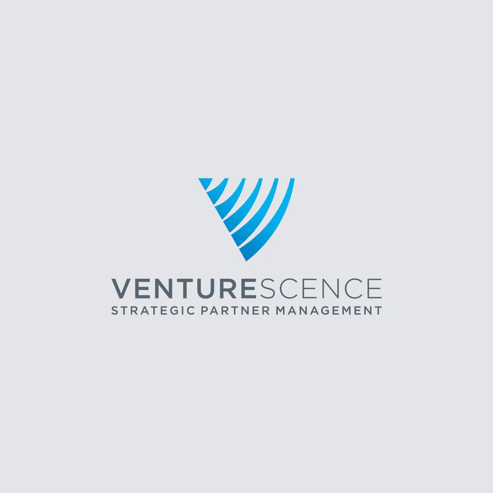 Venture scence abstrakte Logo-Vektorvorlage vektor