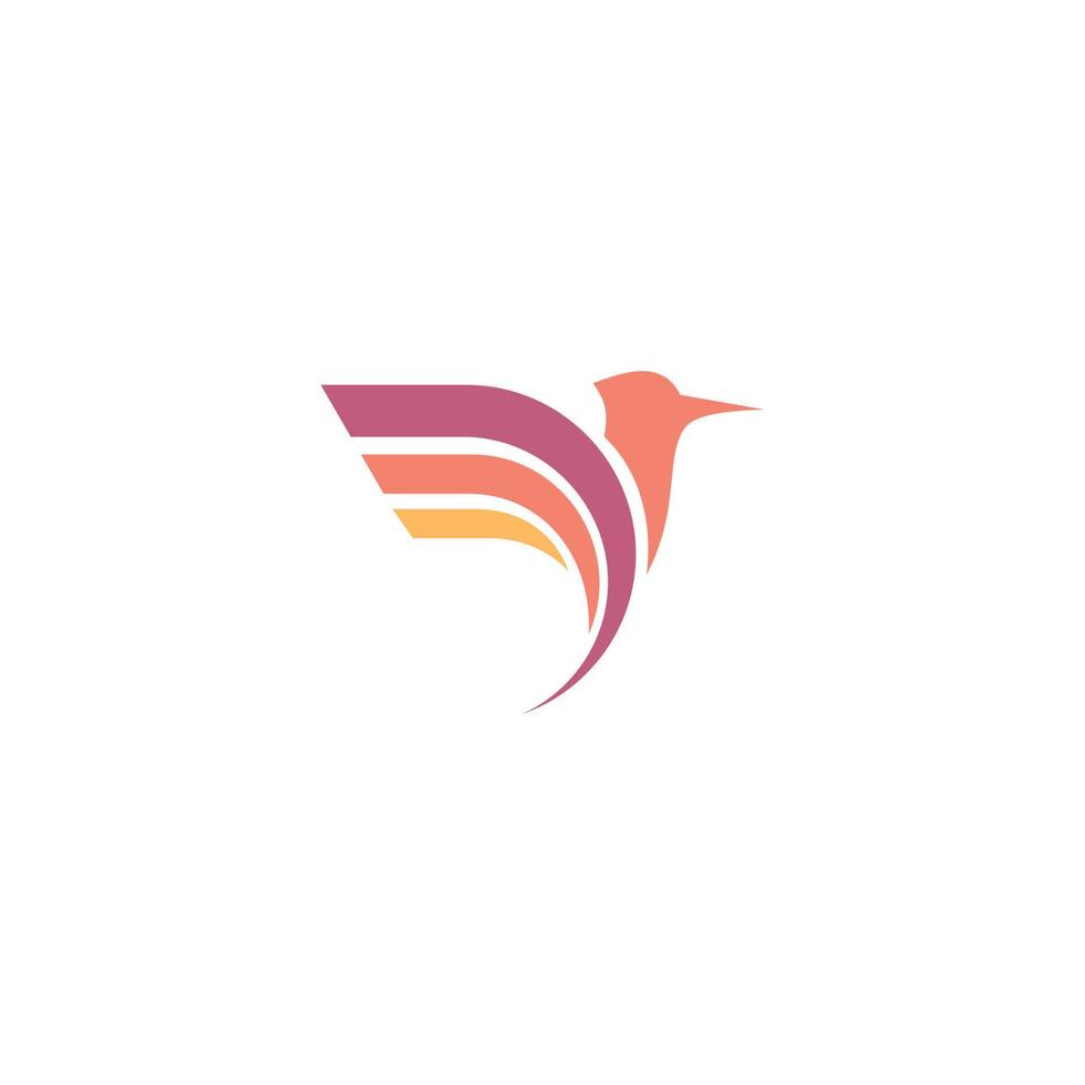 Vogel und Flügel-Logo-Vektor-Vorlage vektor