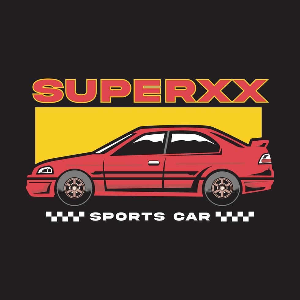 Sportwagen-Vektor-Logo-Design. Super-Auto-Logo. vektor