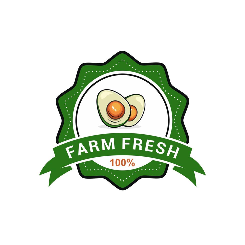 avokado frukt logotyp vektor mall