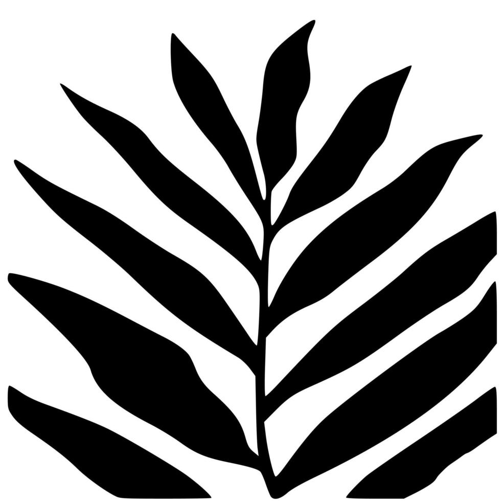 svart och vit vektor av växter , träd och lövverk