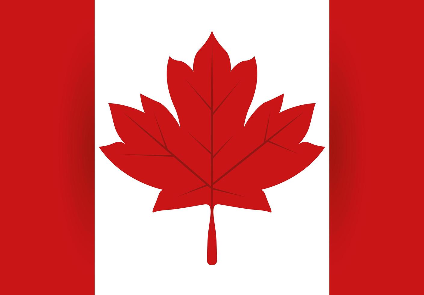 kanadische Flagge für glücklichen Kanada-Tagesvektorentwurf vektor