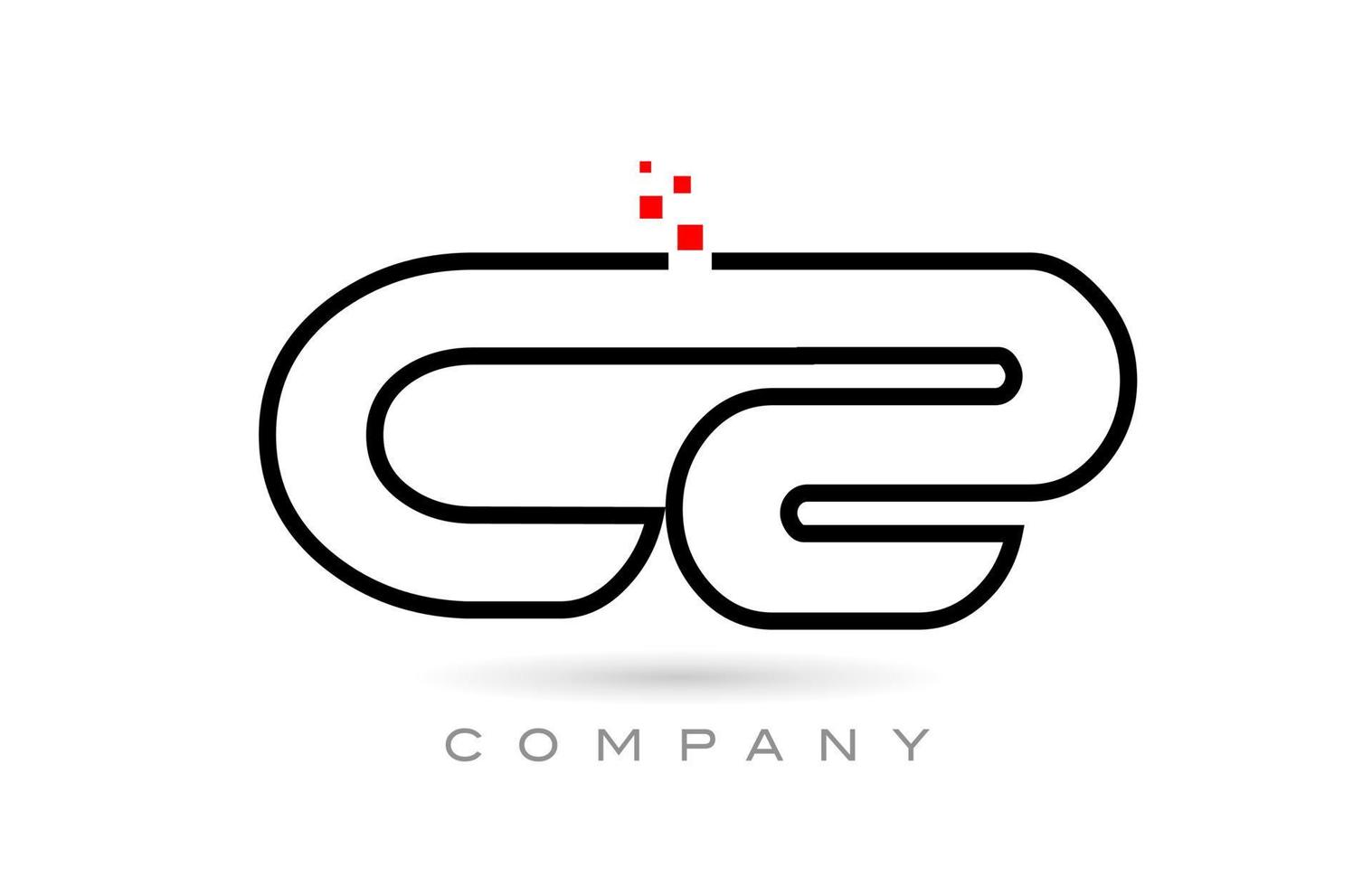 cz verbundenes Alphabet-Buchstaben-Logo-Symbol-Kombinationsdesign mit Punkten und roter Farbe. kreative Vorlage für Unternehmen und Unternehmen vektor