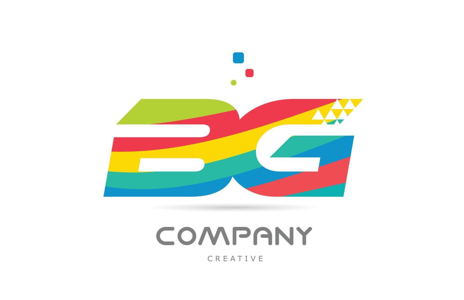 bm kombination färgrik alfabet brev logotyp ikon design. färgad kreativ mall design för företag eller företag vektor