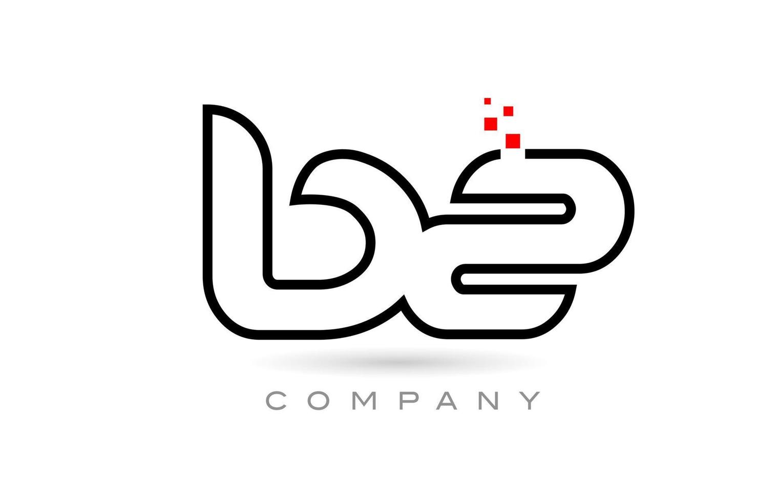 bz verbundenes Alphabet-Buchstaben-Logo-Symbol-Kombinationsdesign mit Punkten und roter Farbe. kreative Vorlage für Unternehmen und Unternehmen vektor