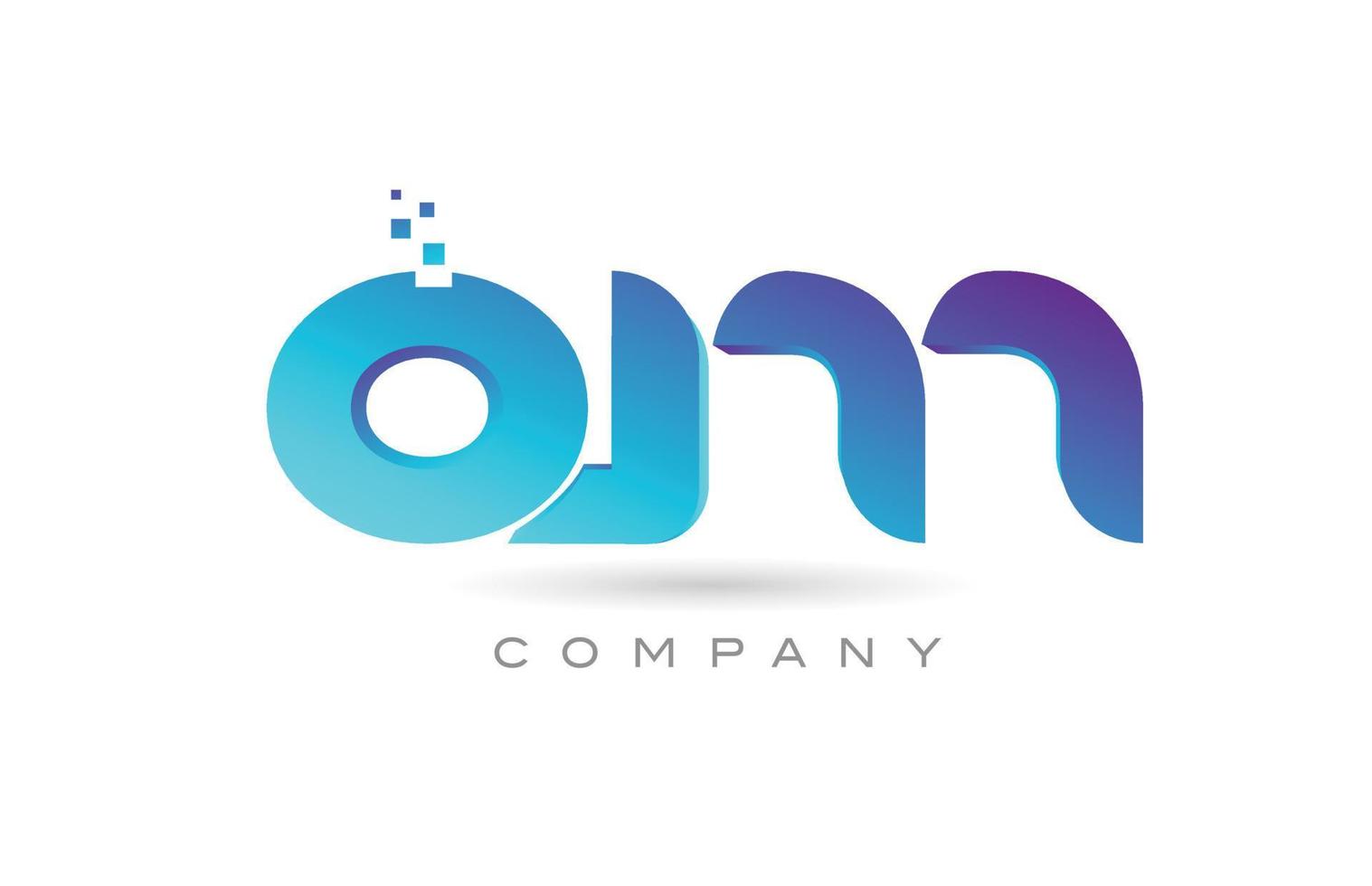 qm alfabet brev logotyp ikon kombination design. kreativ mall för företag och företag vektor