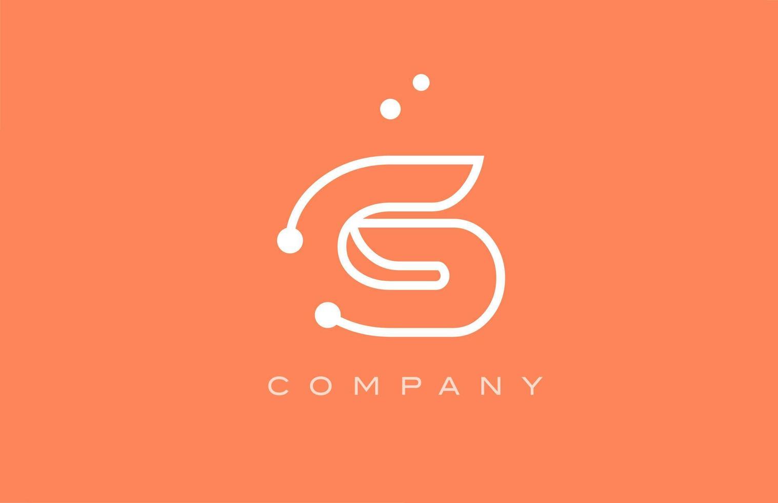 g orange weiße Punktlinie Alphabet Buchstabe Logo Icon Design. kreative vorlage für geschäft und unternehmen vektor