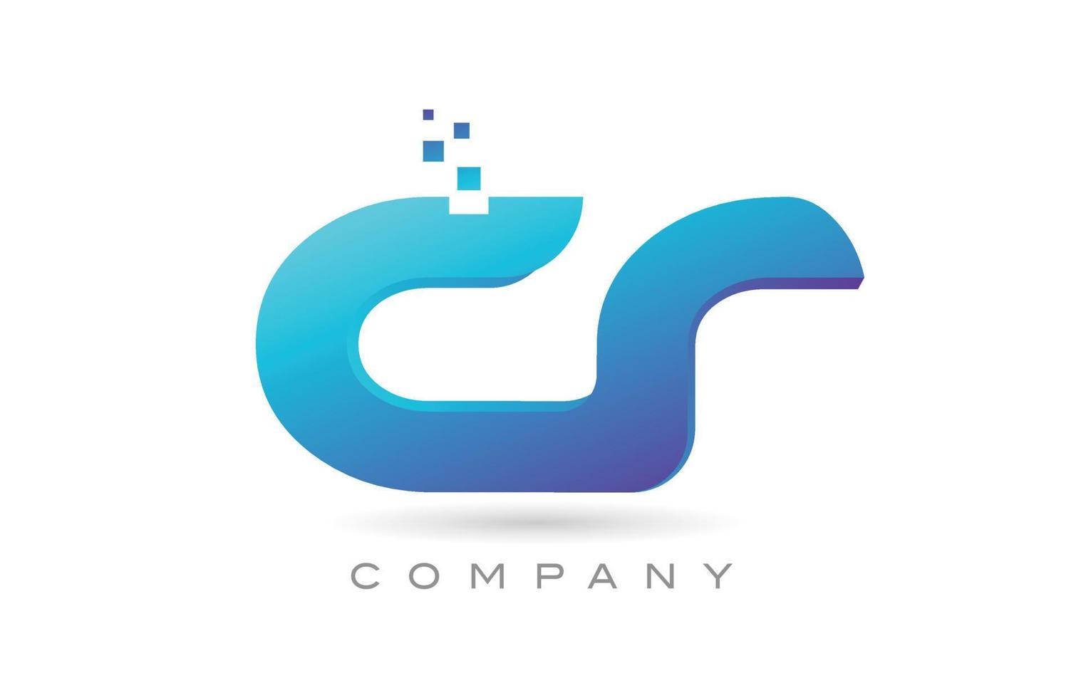 cr alfabet brev logotyp ikon kombination design. kreativ mall för företag och företag vektor