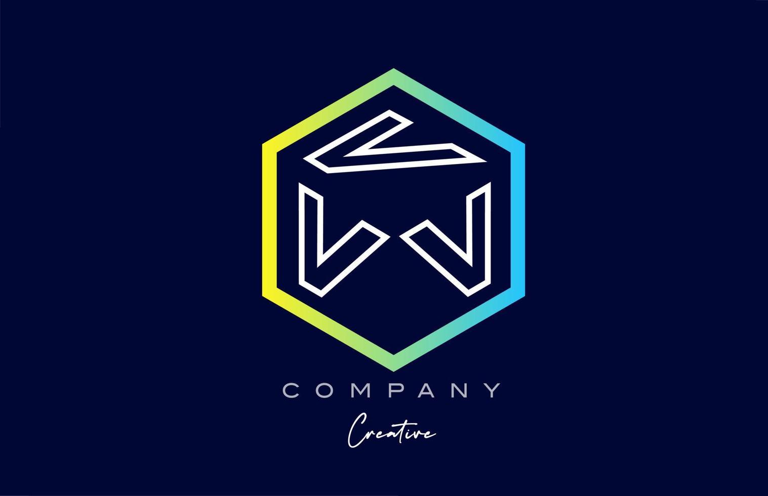 linje v tre brev kub alfabet brev logotyp ikon design med polygon design. kreativ mall för företag vektor