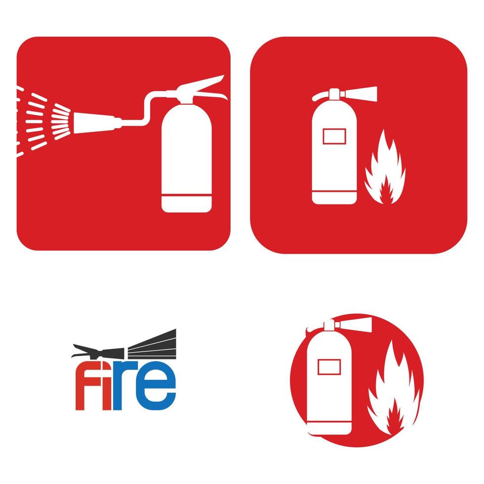 brand eldsläckare logotyp vektor
