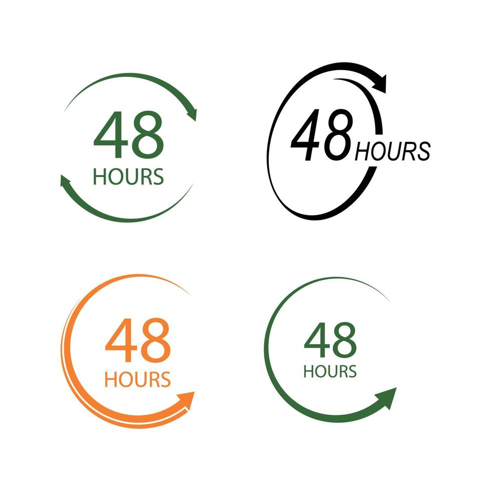 tecken av klocka pil timmar logotyp vektor
