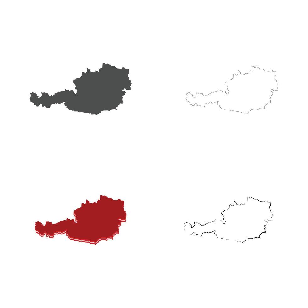 Österreich-Kartenlogo vektor