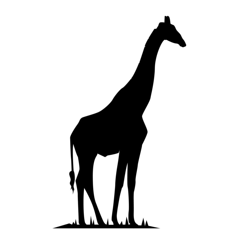 Vektorsilhouette einer Giraffe. Giraffenvektor. Giraffenvektorsilhouette. Giraffen-Silhouette. vektor