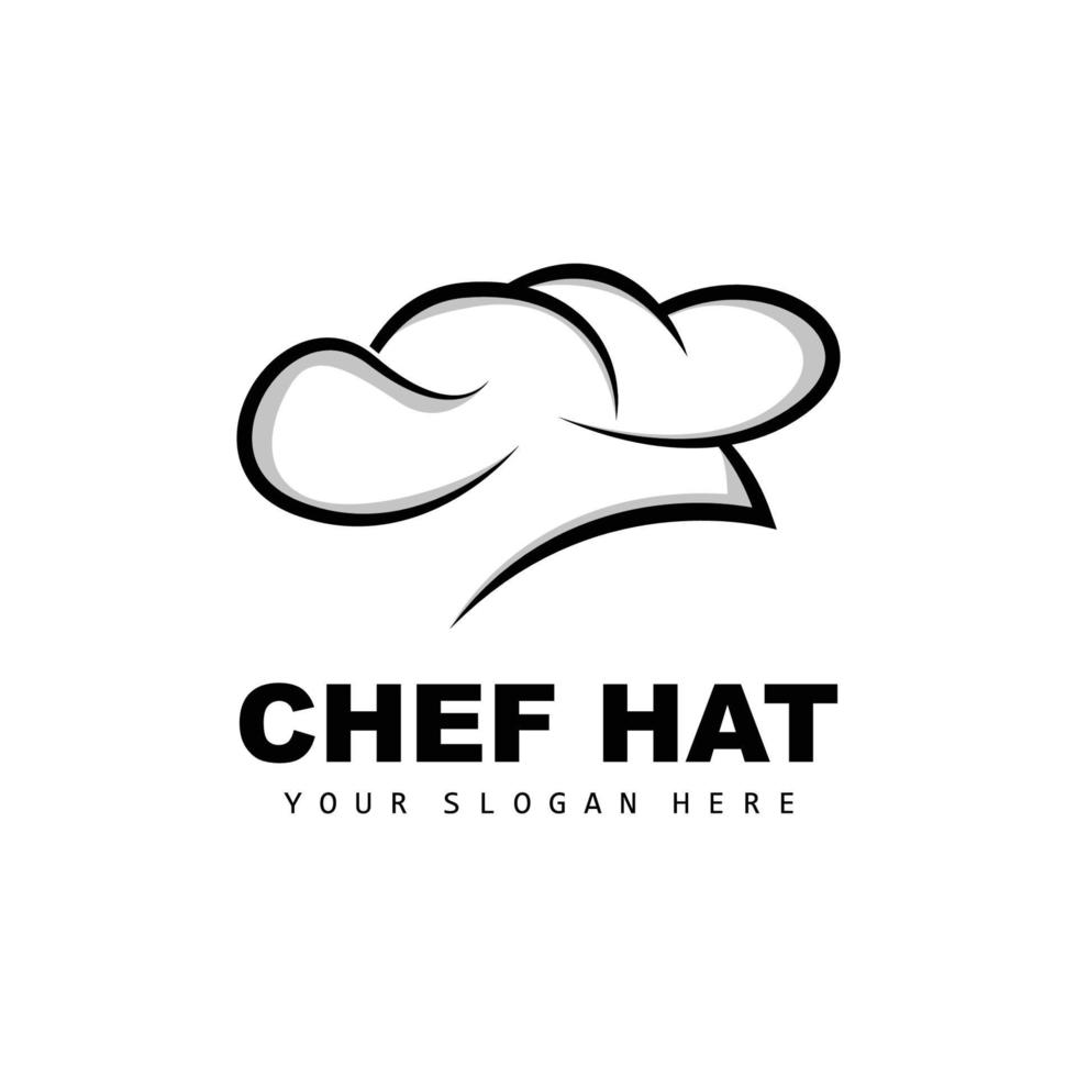 kock hatt logotyp, restaurang kock vektor, design för restaurang, catering, delikatessbutik, bageri vektor