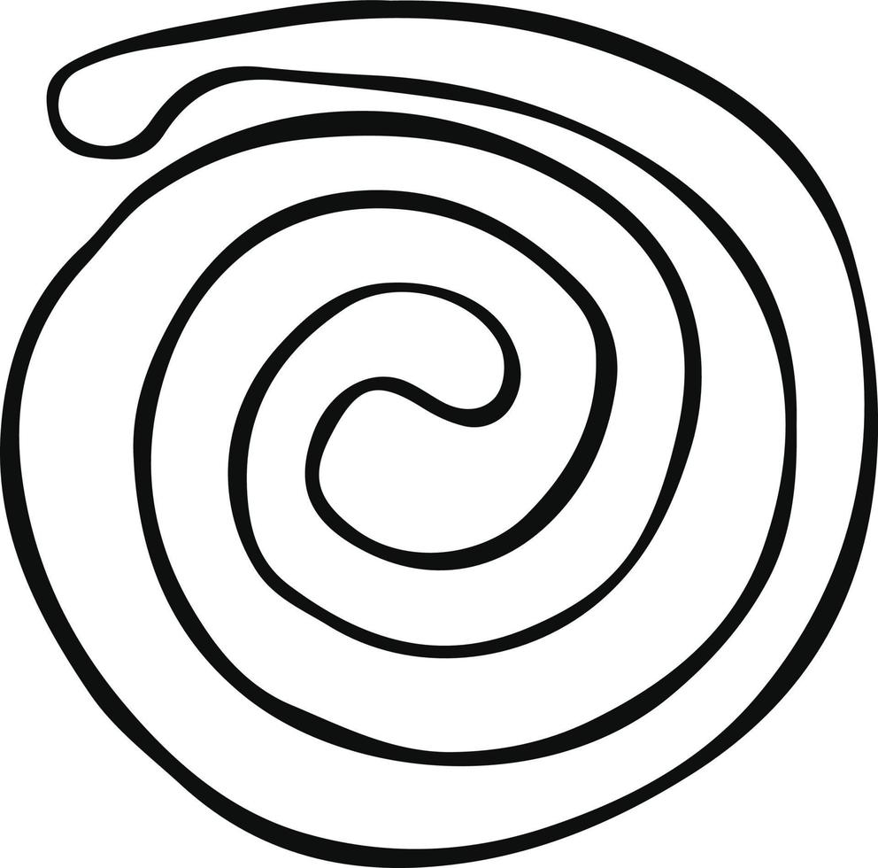 symbol av luft, luft strömmar, vind. hand dragen textur vektor