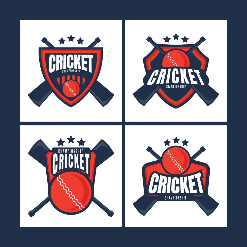 Cricket-Logo-Set vektor