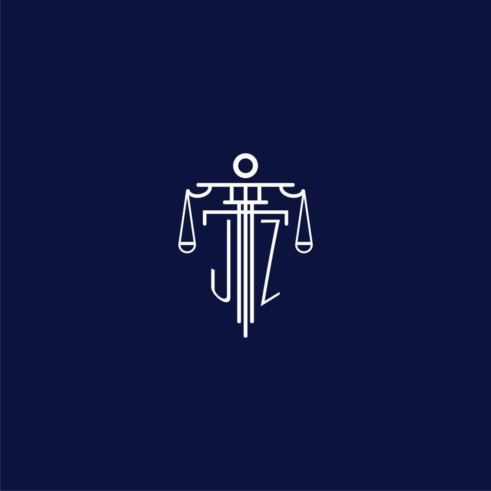 jz Anfangsmonogramm-Logo für Anwaltskanzlei mit skaliertem Vektordesign vektor