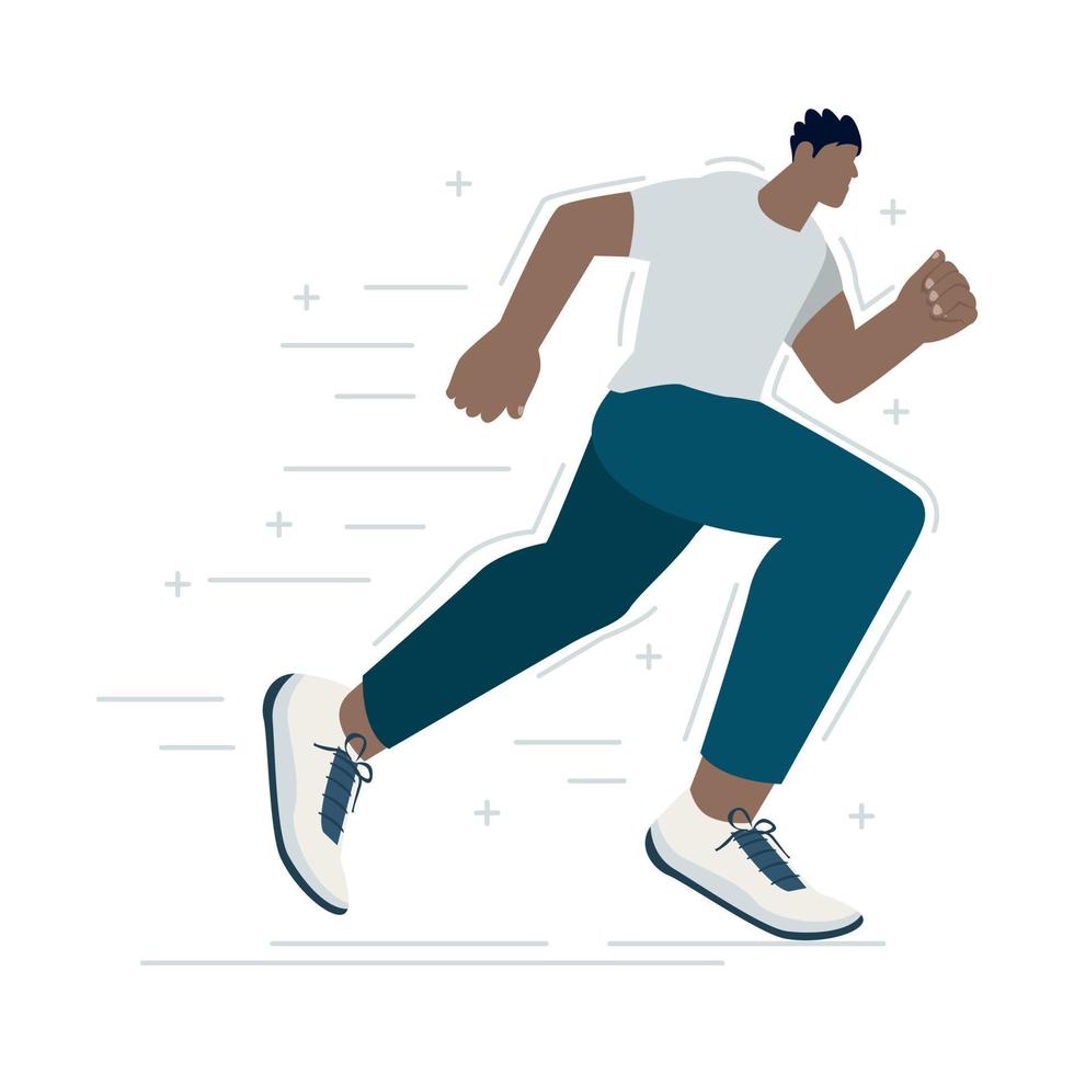 man löpning sporter spel aktiviteter illustration ikon tecken design vektor