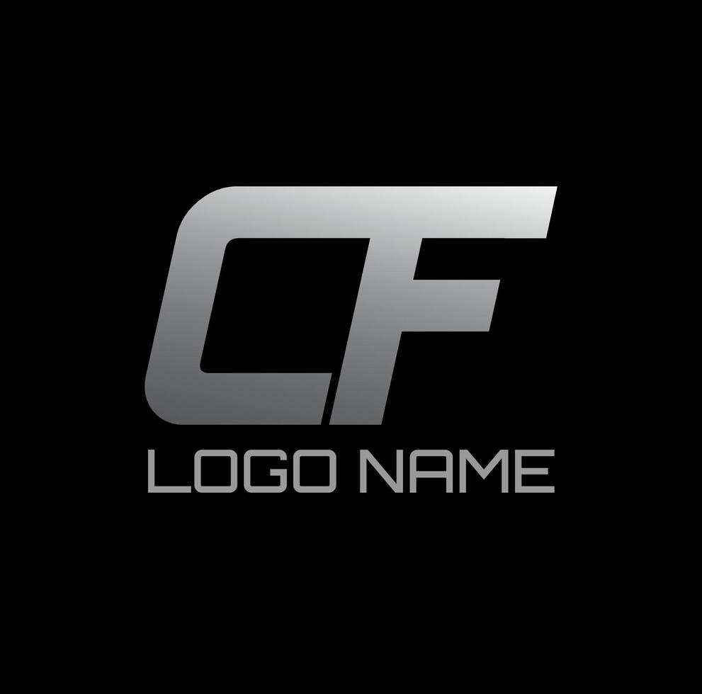 cf monogramm logo design vektor kostenlos