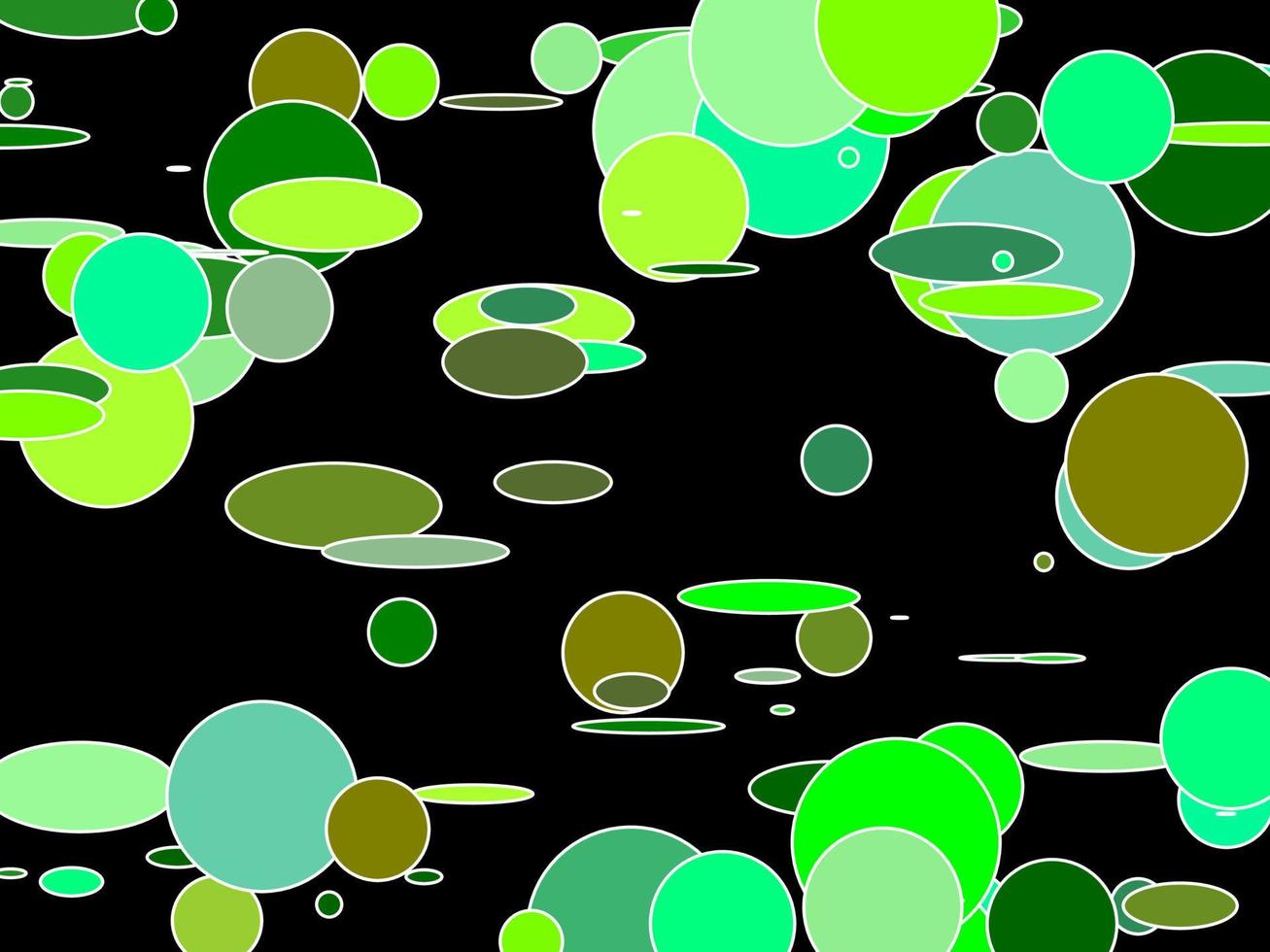 grüne Formen auf schwarzem Hintergrund vektor