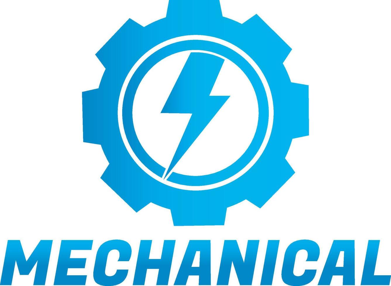 mekanisk teknik logotyp design vektor mall
