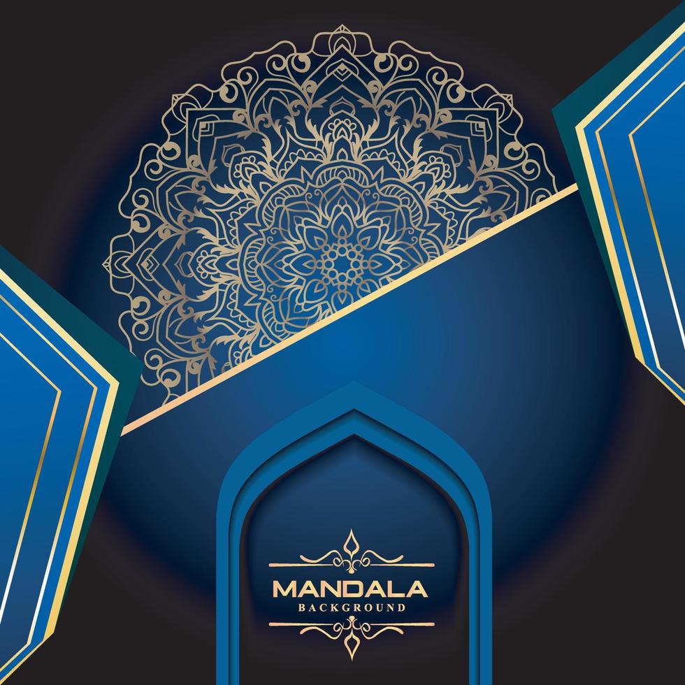 lyx mandala bakgrund med gyllene arabesk mönster arabisk islamisk öst stil. dekorativ mandala i ramadanstil. vektor