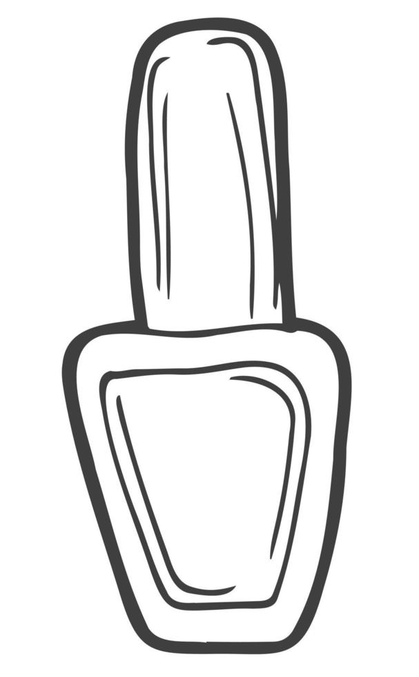 Doodle-Nagellack-Symbol im Vektor. handgezeichnetes Nagellack-Symbol im Vektor. Nagellack-Symbol vektor