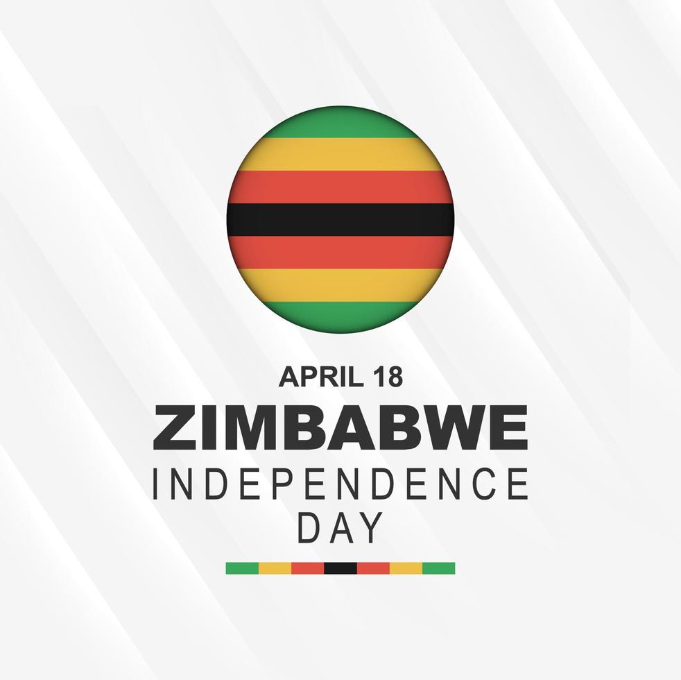 april 18 zimbabwe oberoende dag. bakgrund, baner, kort design. vektor illustration.