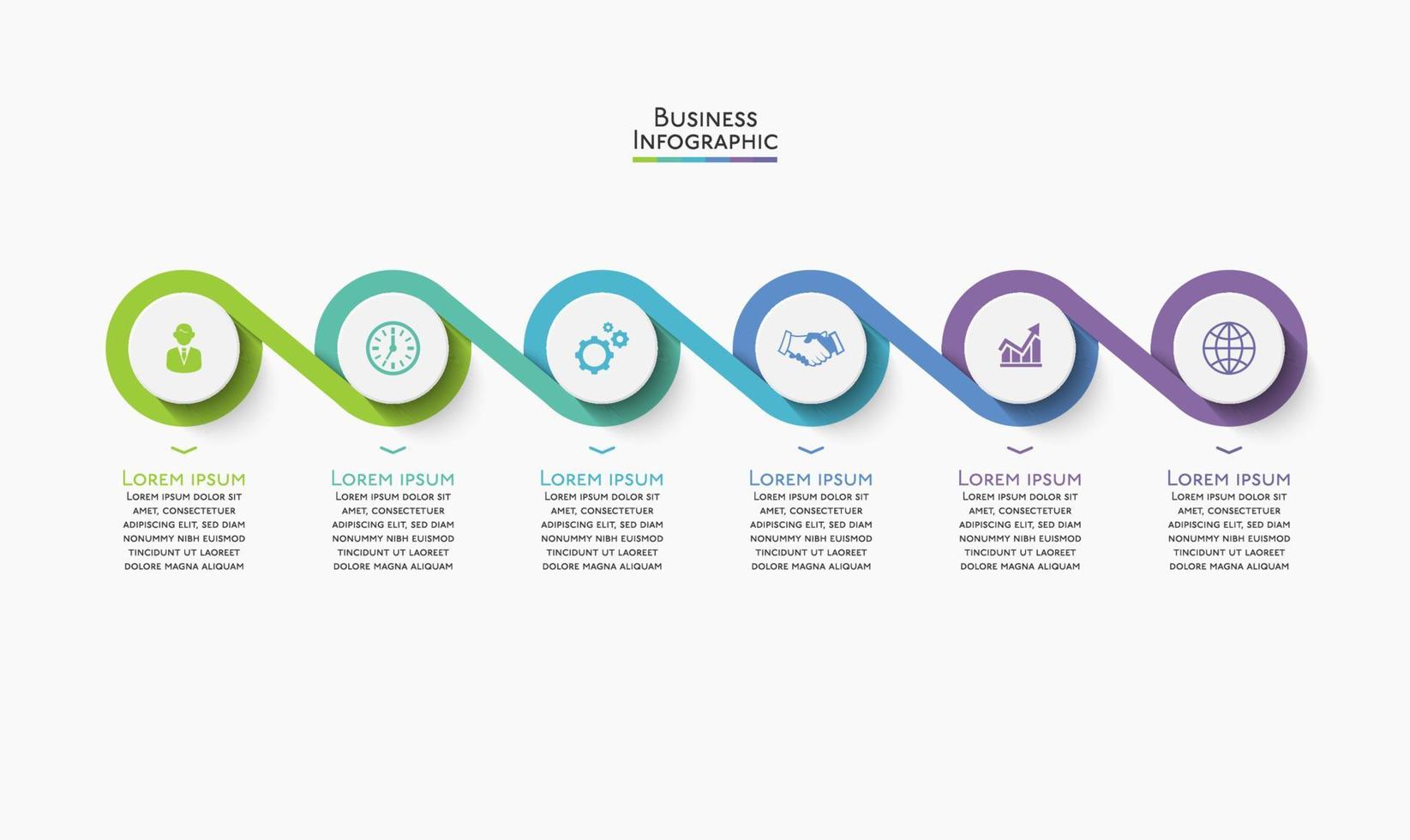 företag data visualisering. tidslinje infographic ikoner designad för abstrakt bakgrund mall vektor