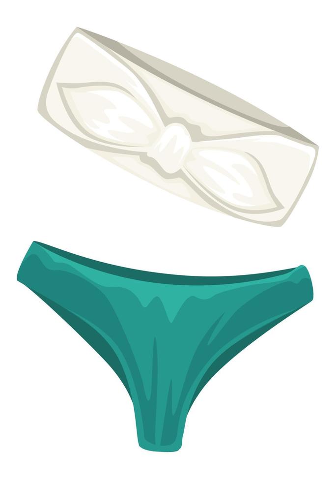 Bikini-Badeanzug für Damen, modische Sommerkleidung vektor