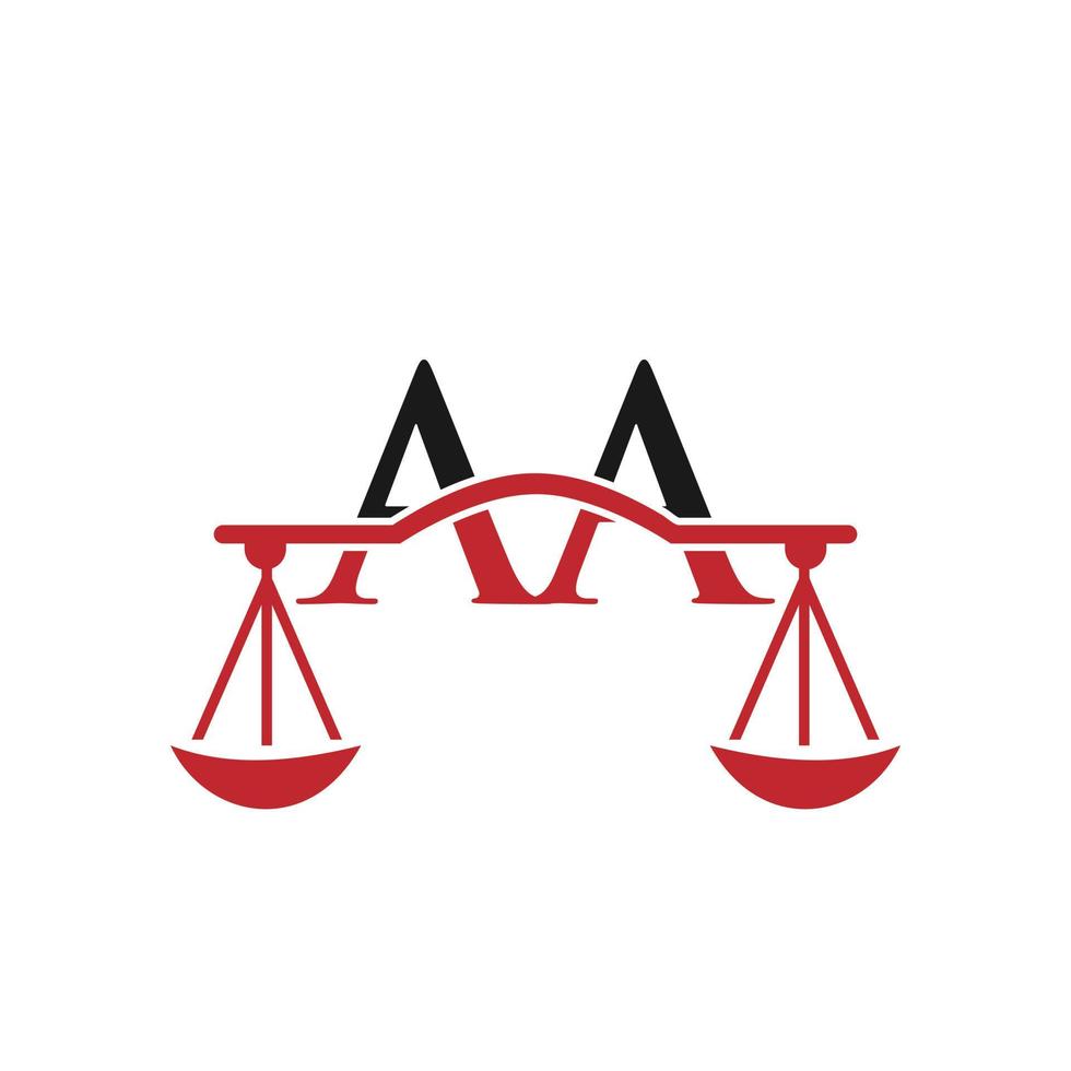 buchstabe aa anwaltskanzlei logo design für anwalt, justiz, rechtsanwalt, legal, anwaltsservice, anwaltskanzlei, skala, anwaltskanzlei, anwaltsunternehmen vektor