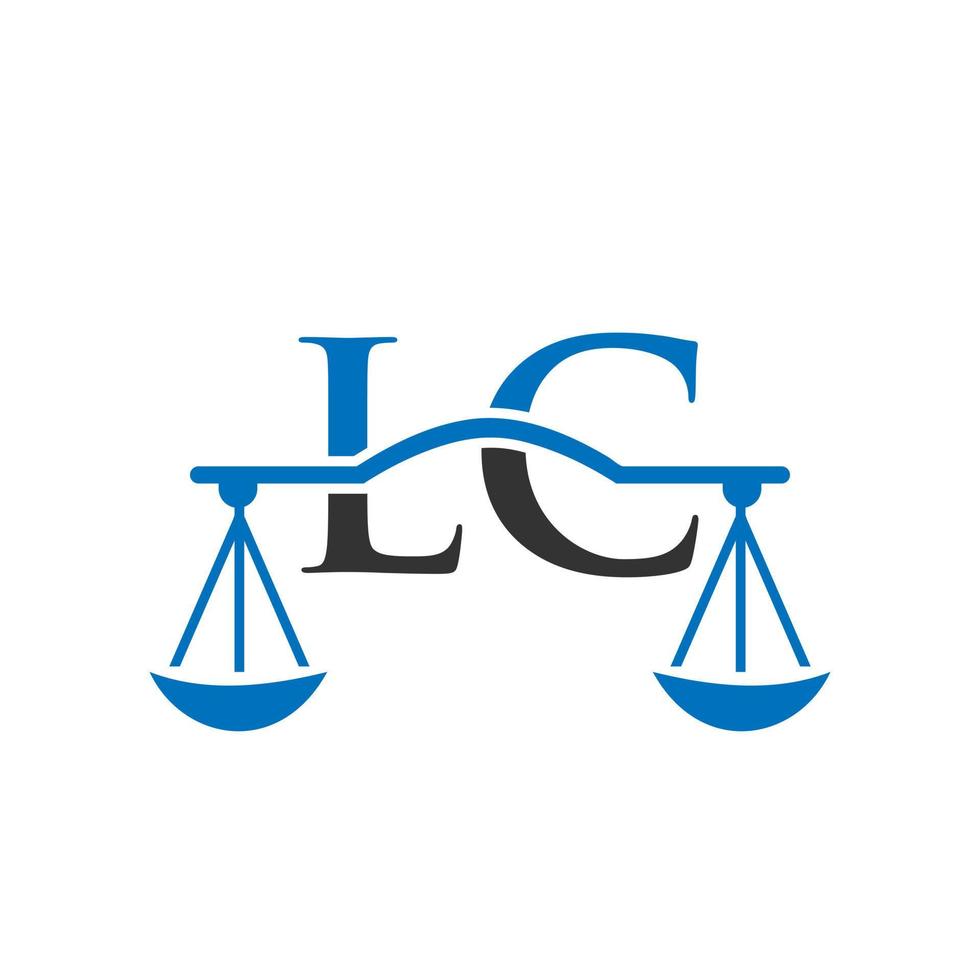 Buchstabe lc Anwaltskanzlei Logo-Design für Anwalt, Justiz, Anwalt, Recht, Anwaltsdienst, Anwaltskanzlei, Waage, Anwaltskanzlei, Anwaltsunternehmen vektor