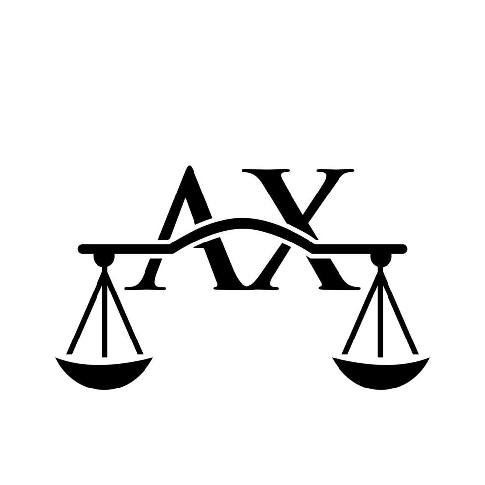 Brief Axt Anwaltskanzlei Logo-Design für Anwalt, Justiz, Anwalt, Recht, Anwaltsservice, Anwaltskanzlei, Waage, Anwaltskanzlei, Anwaltsunternehmen vektor