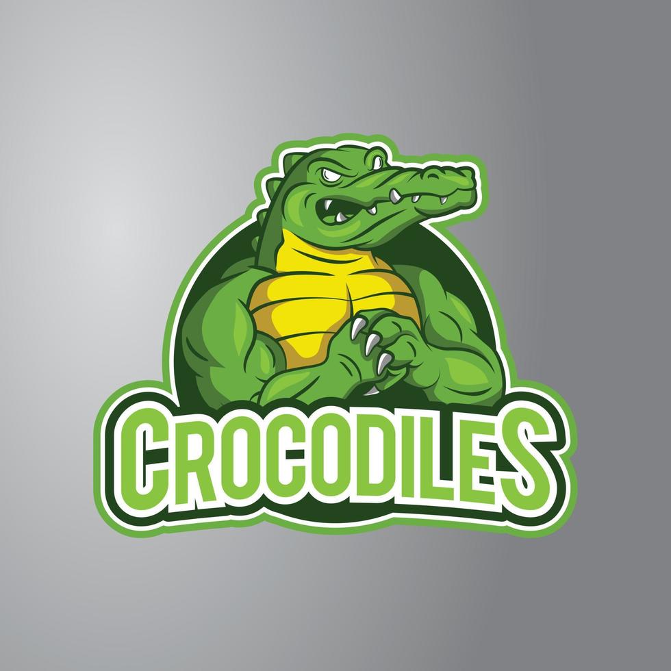 krokodil illustration design bricka vektor