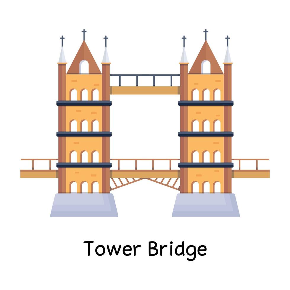 trendige Tower Bridge vektor