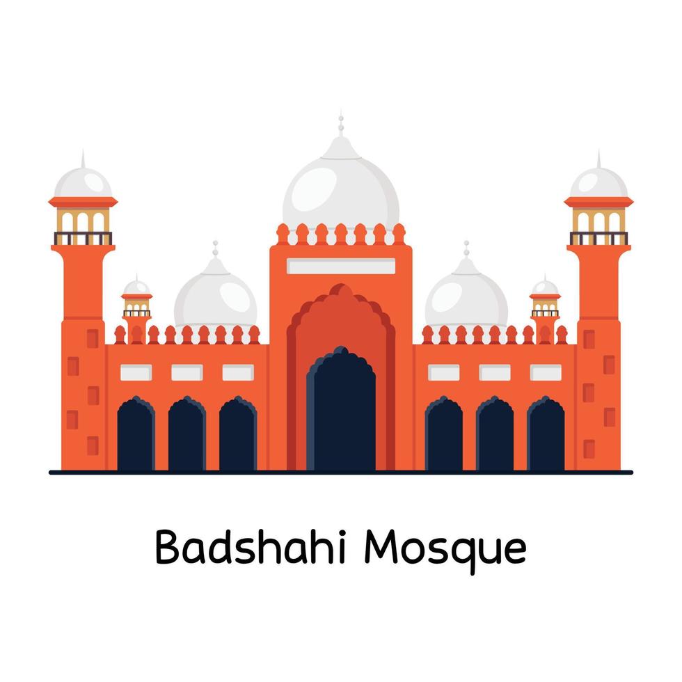 trendige Badshahi-Moschee vektor