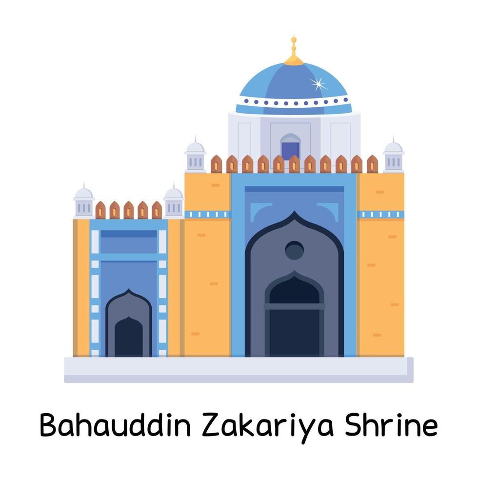 bahauddin zakaraiya helgedom vektor