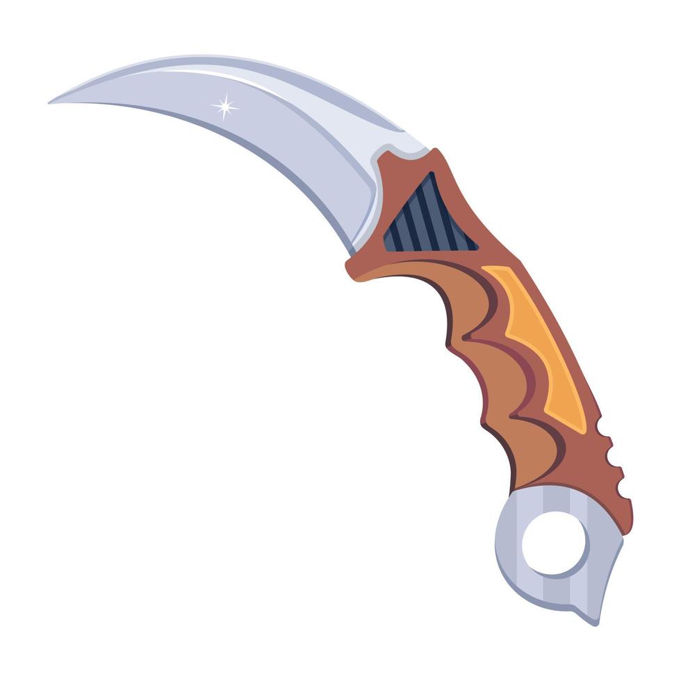 trendiges Karambit-Messer vektor