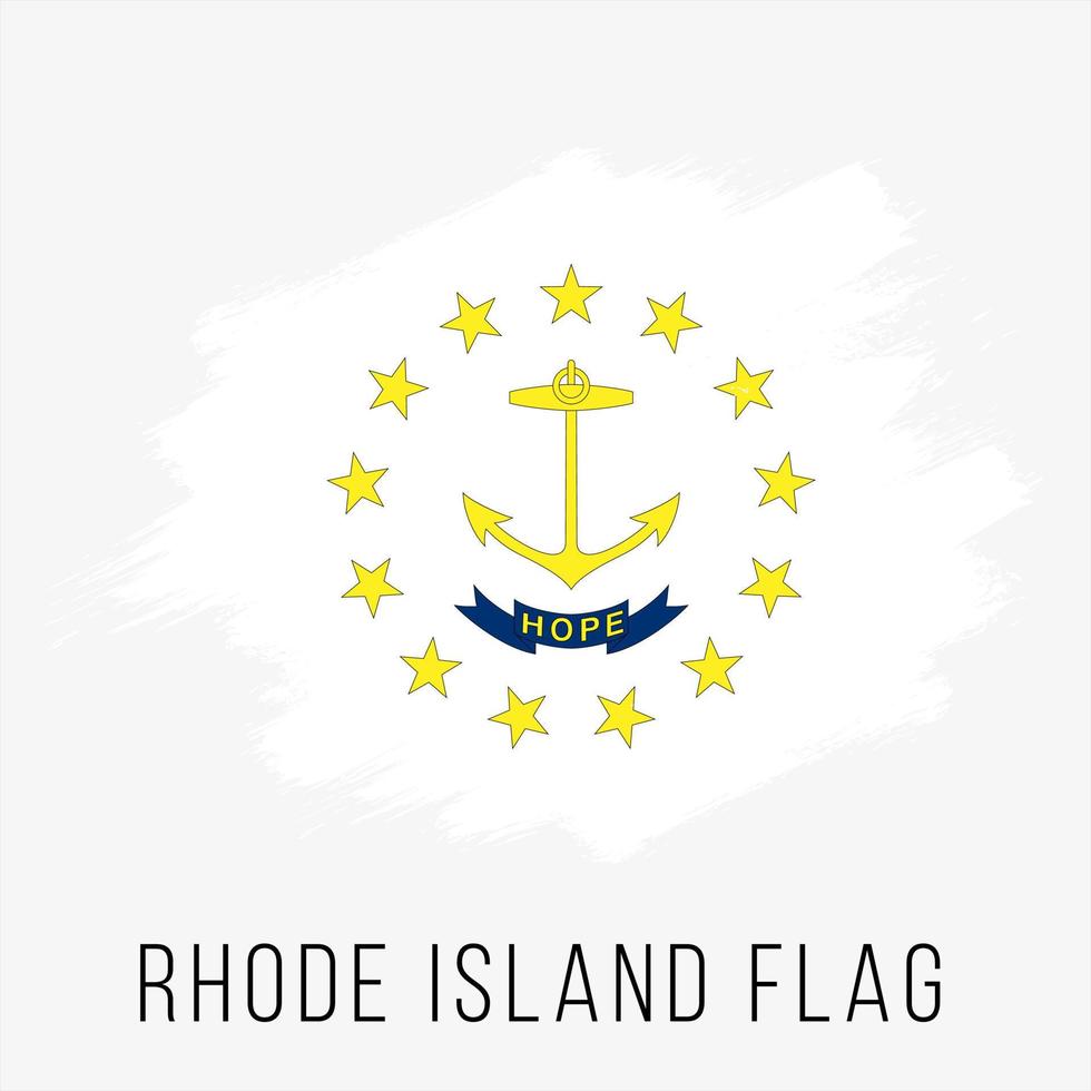 Usa-Staat Rhode Island Grunge-Vektor-Flagge-Design-Vorlage vektor