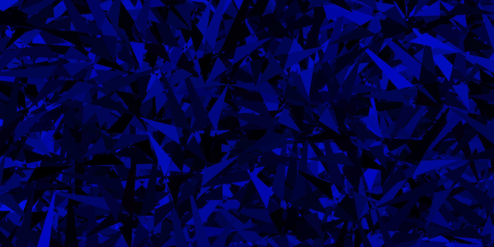 mörkblå vektor bakgrund med månghörnigt stil.