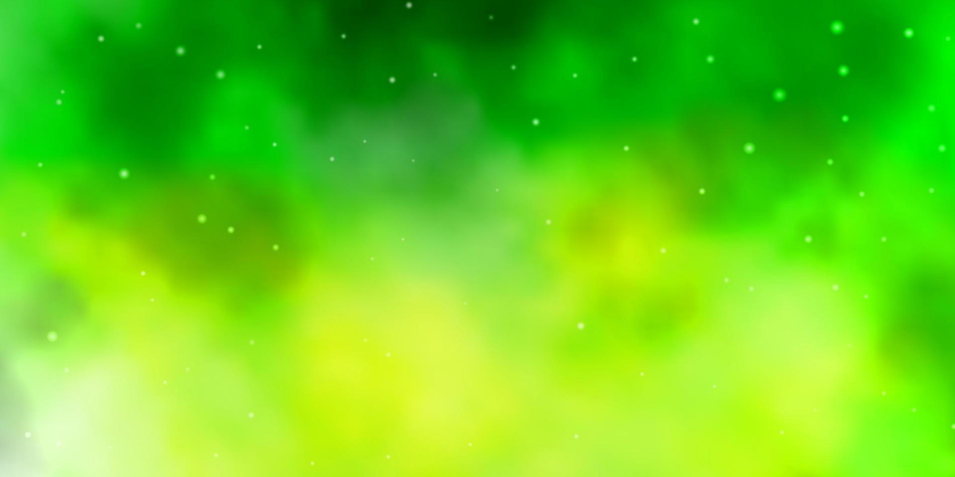 ljusgrön vektorbakgrund med färgglada stjärnor. vektor